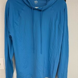 ALO Yoga Core Hooded Runner Men's Vibrant Blue